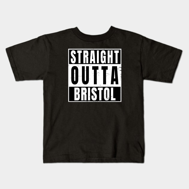 Straight Outta Bristol Kids T-Shirt by Randomart